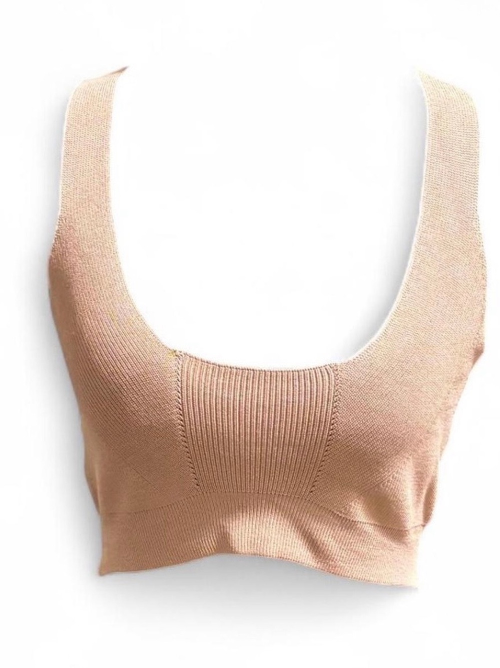 House of CB Blush Nude Ribbed Square-Neck Tank
